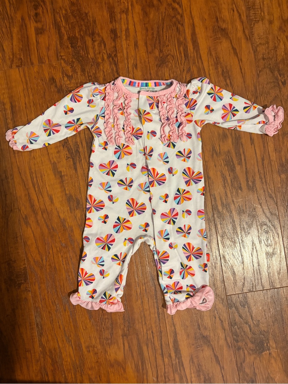 Magnetic me rainbow heart romper